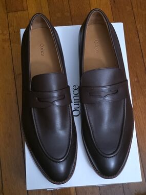 Quince Men's Dark Brown Leather Penny Loafers